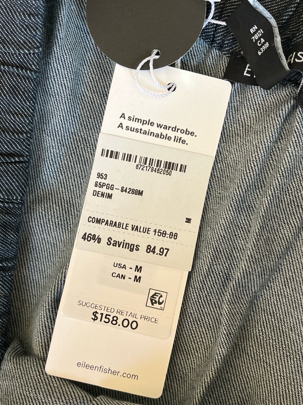Eileen Fisher Chambray Midi Skirt - Picture 11 of 11